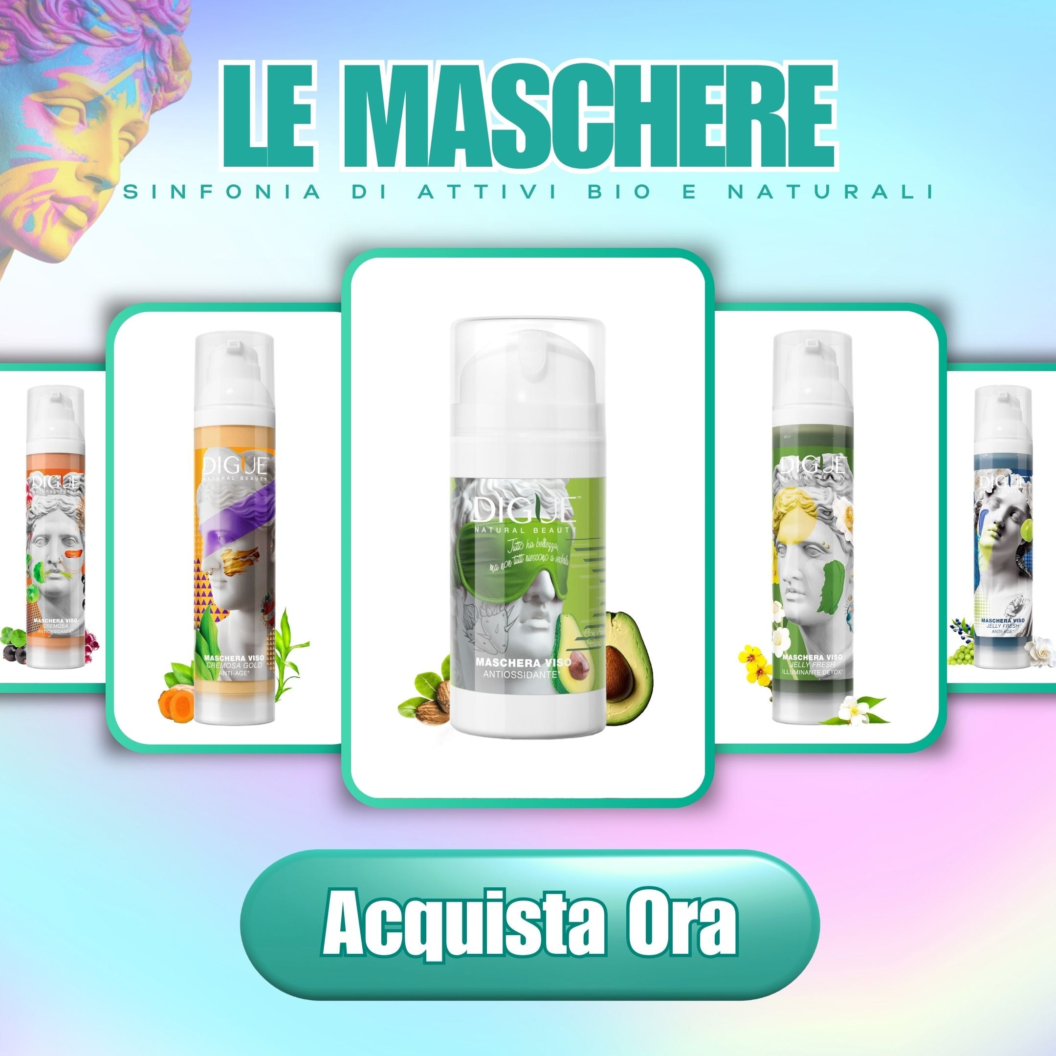 Maschere Naturali e Colorate per amare la pelle del viso
