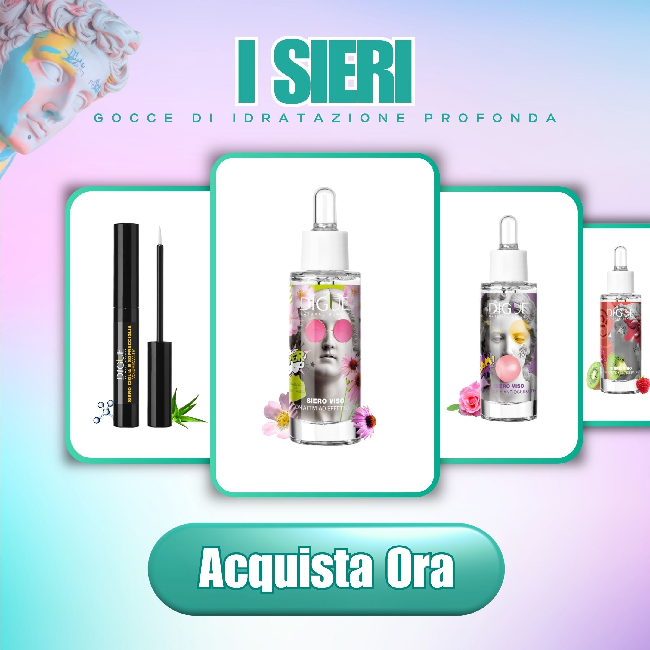 Sieri Bio-attivi per viso, ciglia e sopracciglia
