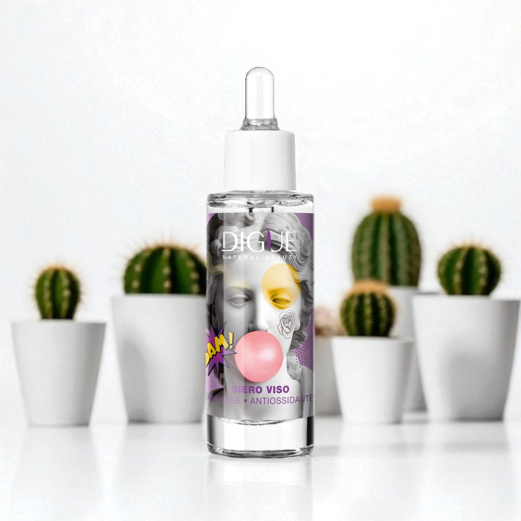 Siero Viso Bio Antiage, Antirughe e Lenitivo - Trattamento Superfood per Pelle Irritata e Acneica
