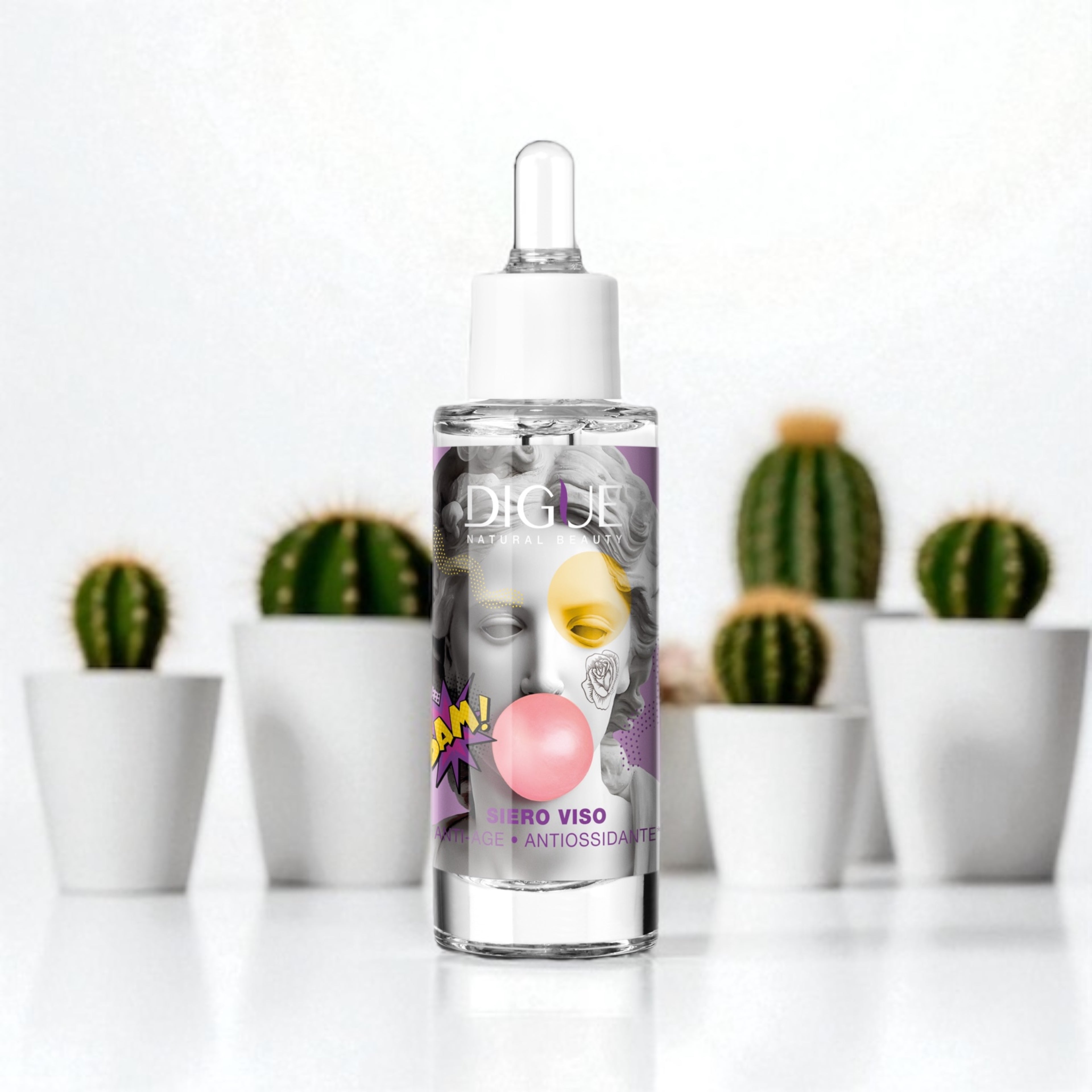 Siero Viso Bio Antiage, Antirughe e Lenitivo - Trattamento Superfood per Pelle Irritata e Acneica