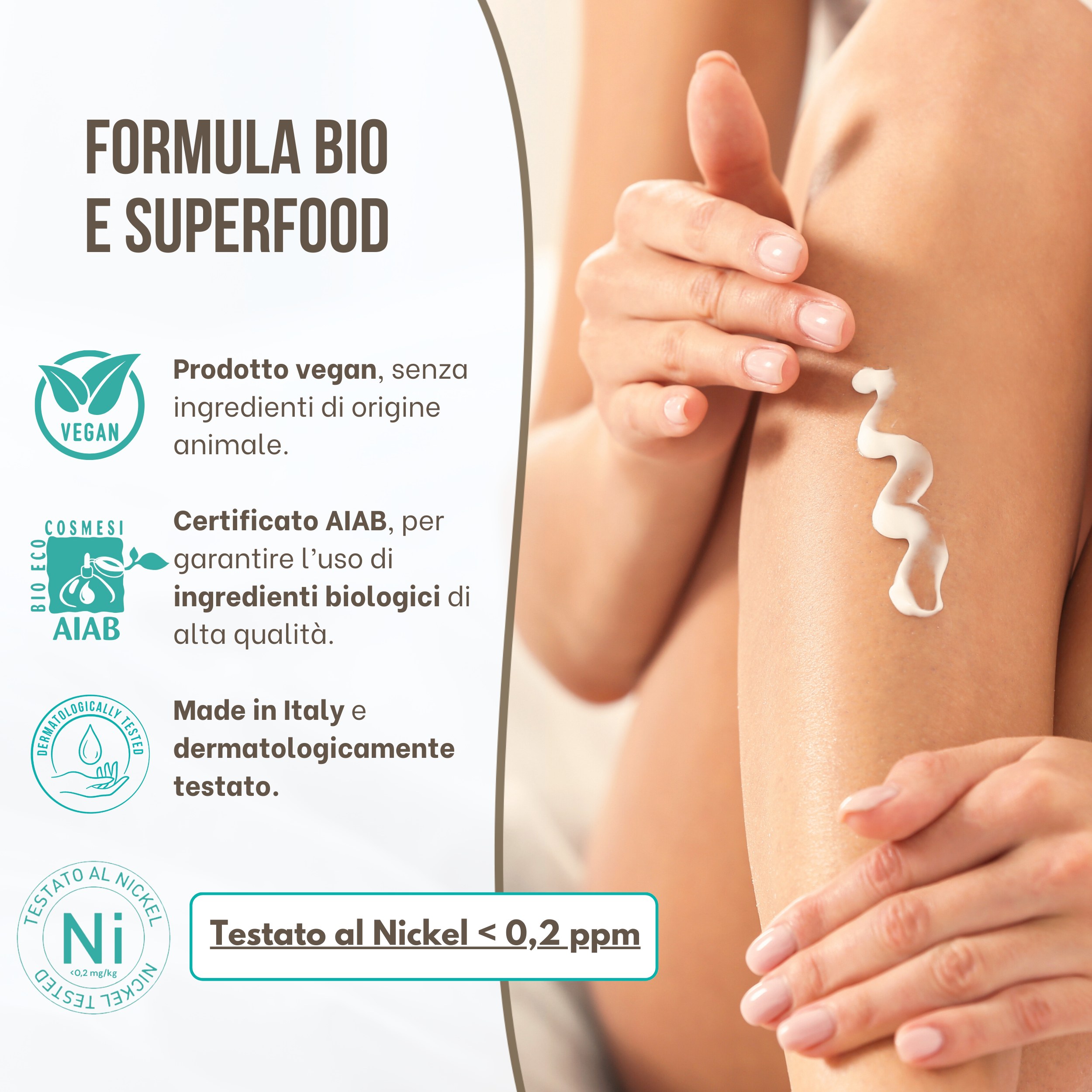 Crema Corpo Bio Superfood - Trattamento Nutriente, Idratante e Antiossidante per pelle normale, secca e sensibile - 200 ml Made in Italy