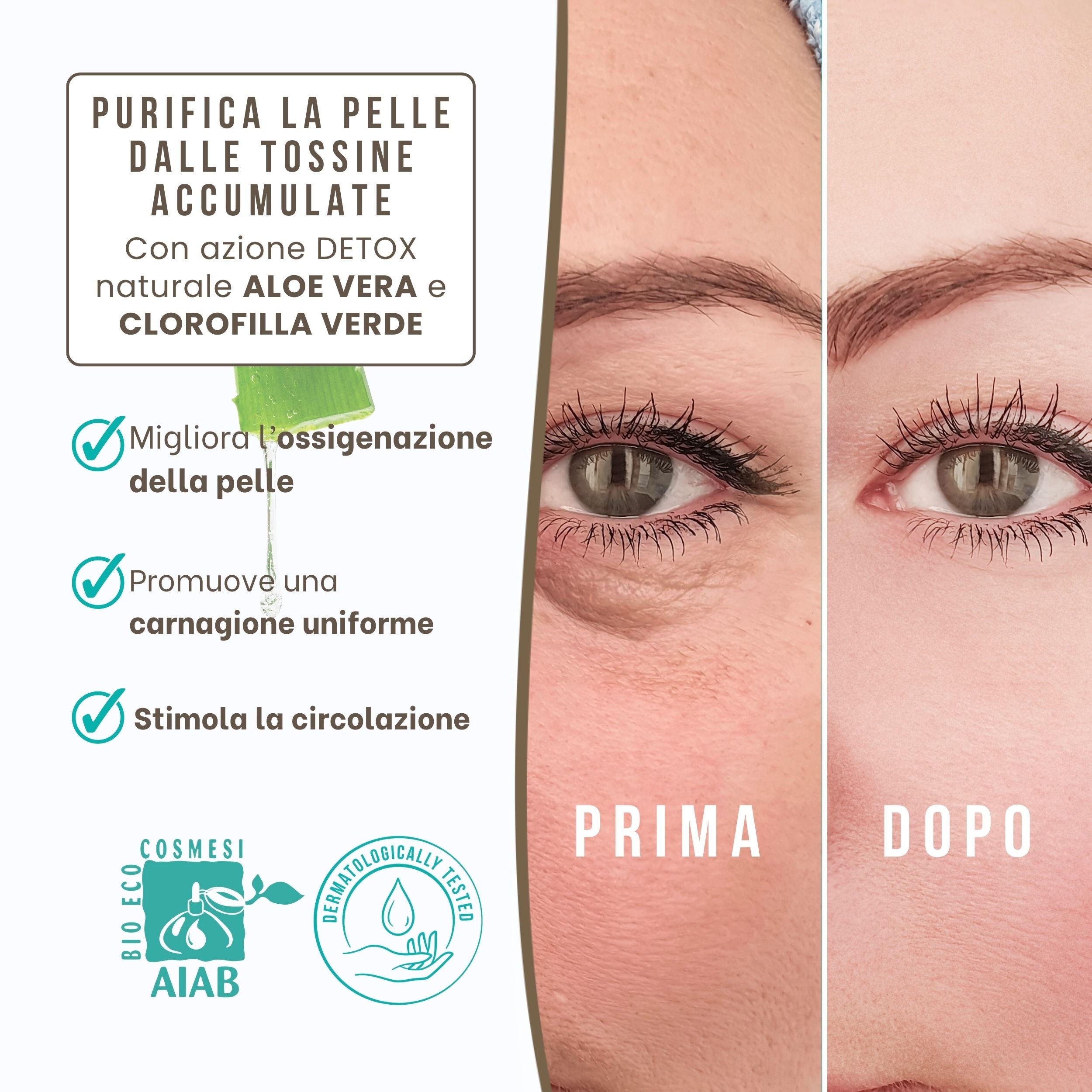 Maschera Viso Bio Illuminante e Detox | Cura la Pelle Irritata, Punti Neri e Acne
