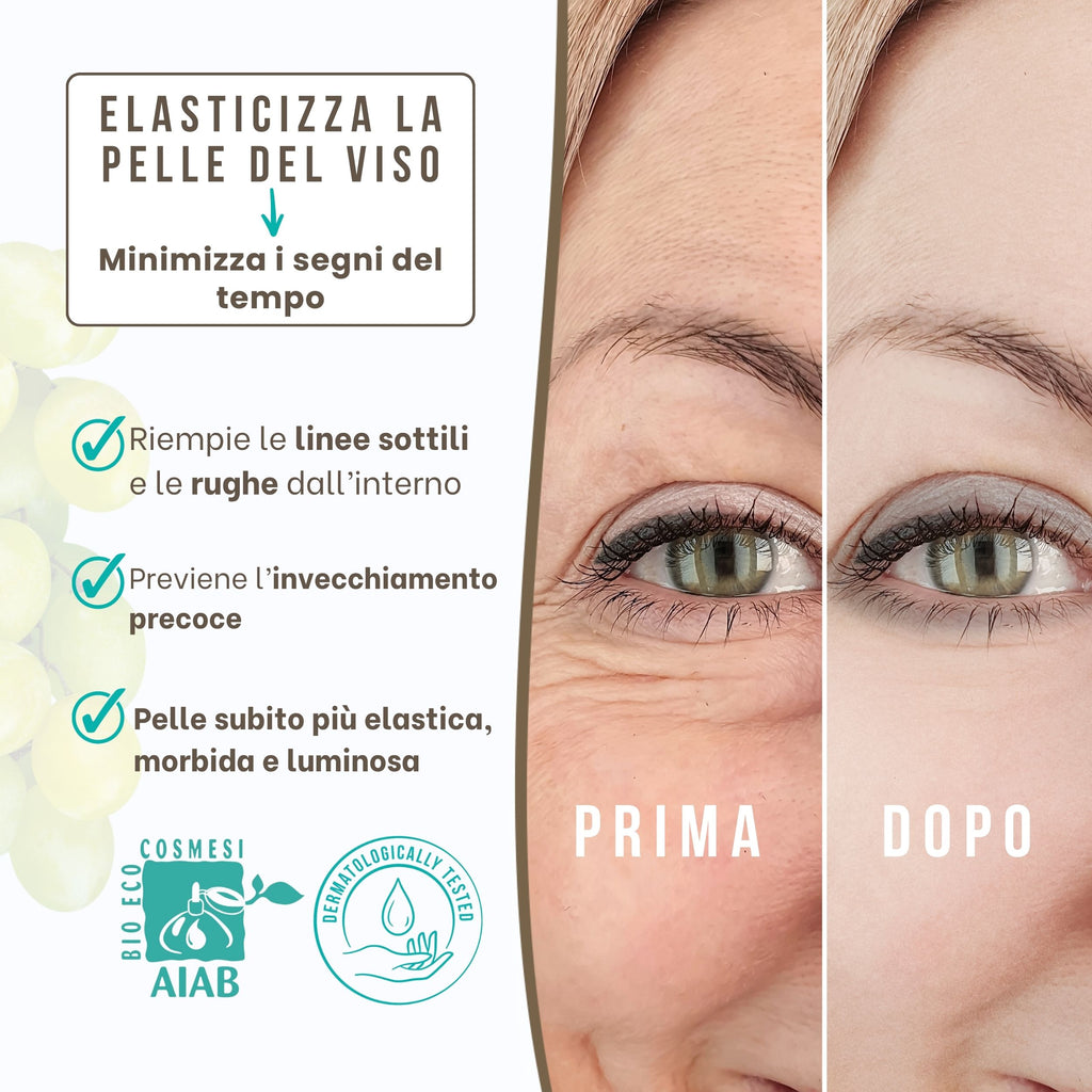 Maschera Viso Bio Antiage-Antirughe - Effetto Lift contro Rughe e Linee Sottili