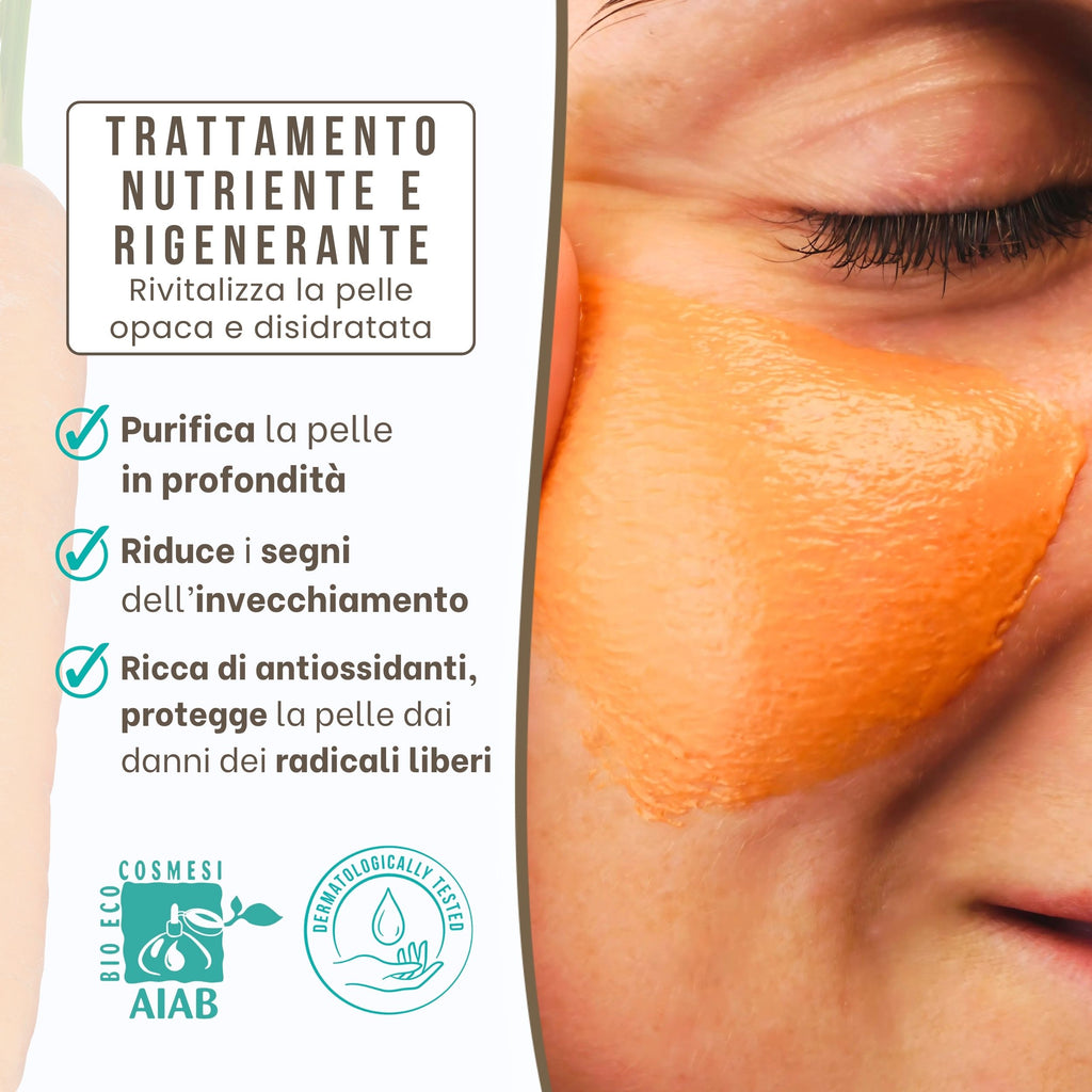Maschera Viso Bio Antiossidante - Trattamento Nutriente e Idratante per pelle Matura e Spenta