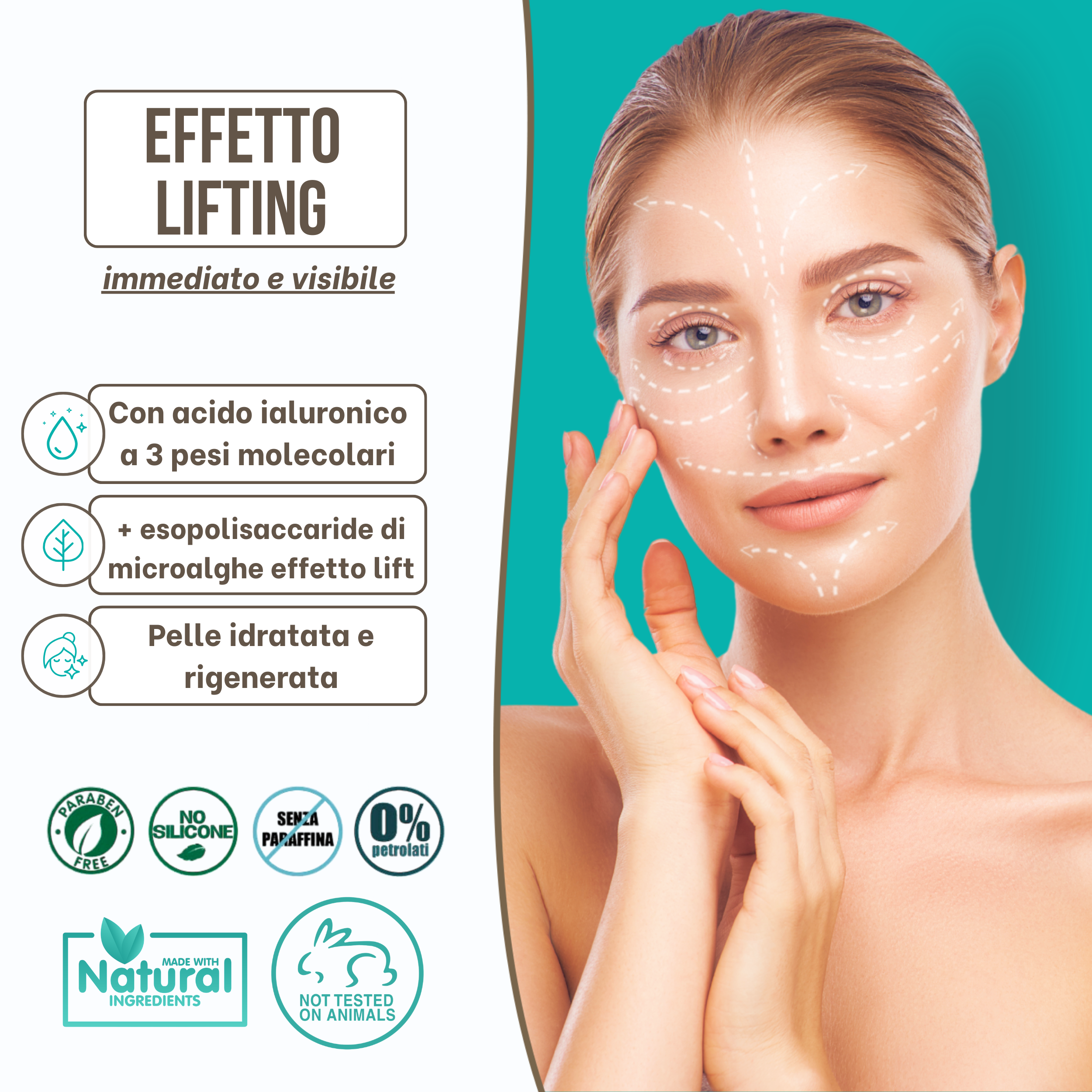 Siero Viso Bio-attivo Effetto Lift con Acido Ialuronico