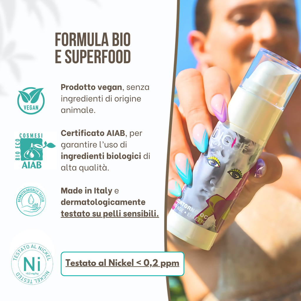 Crema Contorno Occhi Anti-Age - Anti-Rughe | Calma e Rassoda la Pelle del Contorno Occhi | 30 ml Made in Italy