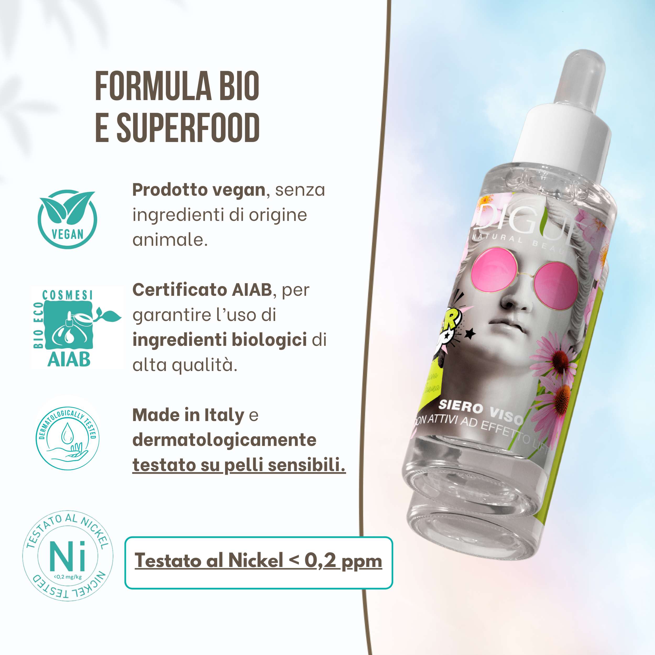 Siero Viso Bio-attivo Effetto Lift con Acido Ialuronico