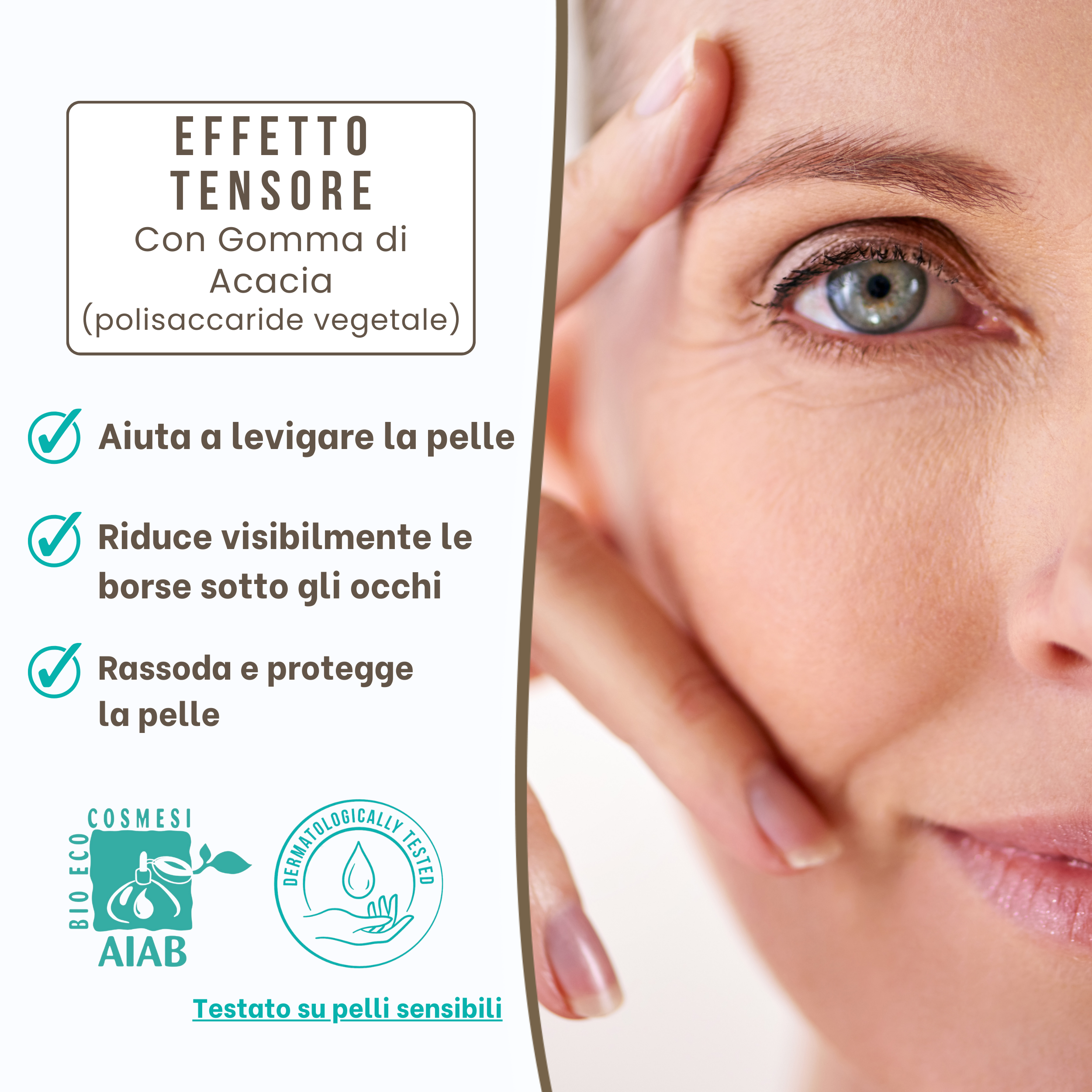 Crema Contorno Occhi Anti-Age - Anti-Rughe | Calma e Rassoda la Pelle del Contorno Occhi | 30 ml Made in Italy