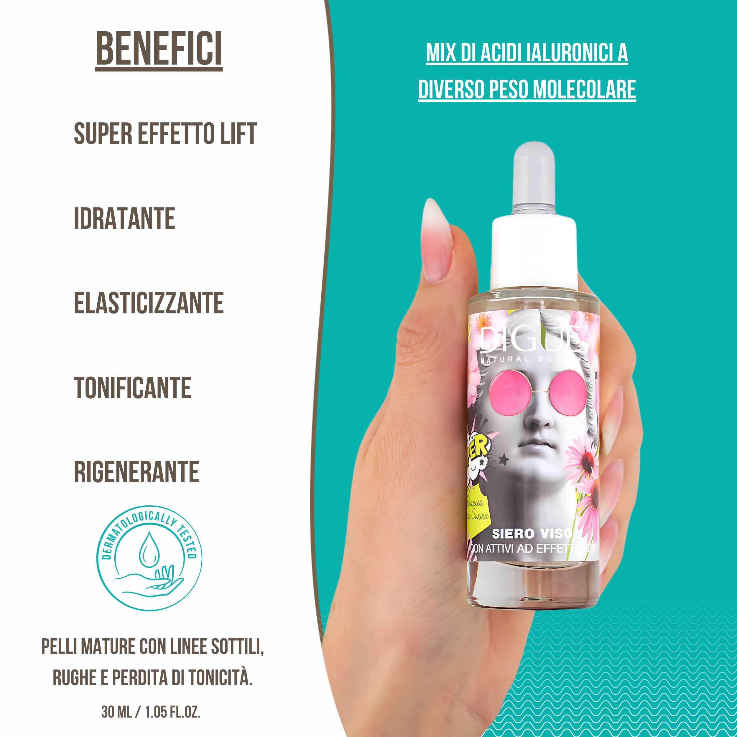 Siero Viso Bio-attivo Effetto Lift con Acido Ialuronico